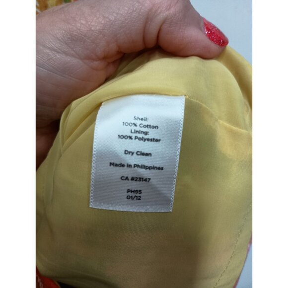 Talbots Womens Shift Dress Size 10 Multicolor Floral Cotton Sleeveless Preppy - Picture 7 of 10